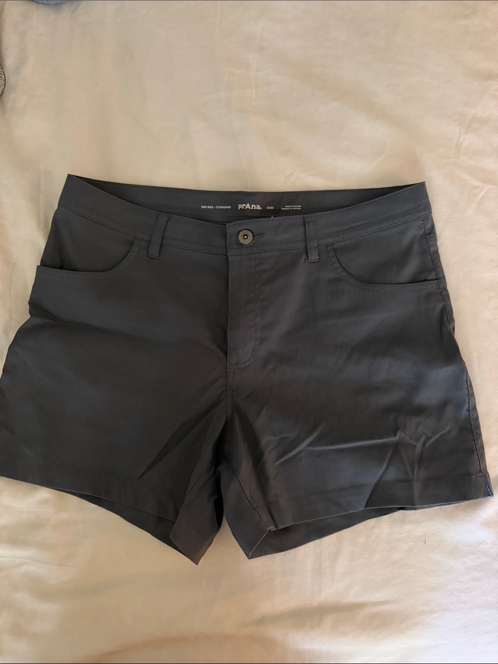 Prana Women's Charcoal Stretch Bermuda Shorts